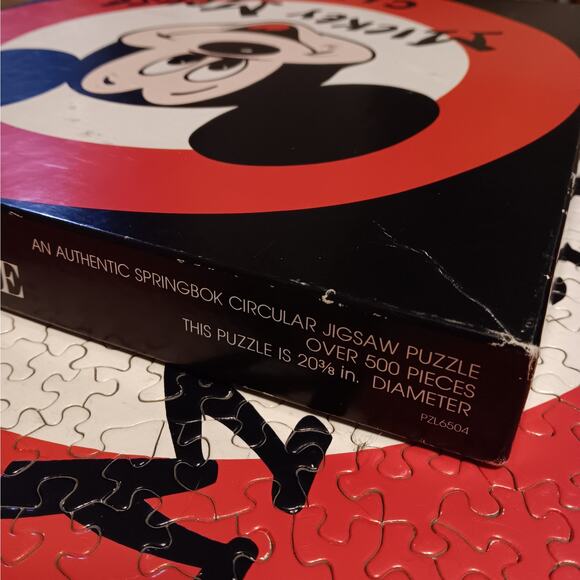 Vintage Springbok Mousekapuzzle Mickey Mouse Club Circular Jigsaw Puzzle - Picture 9 of 14